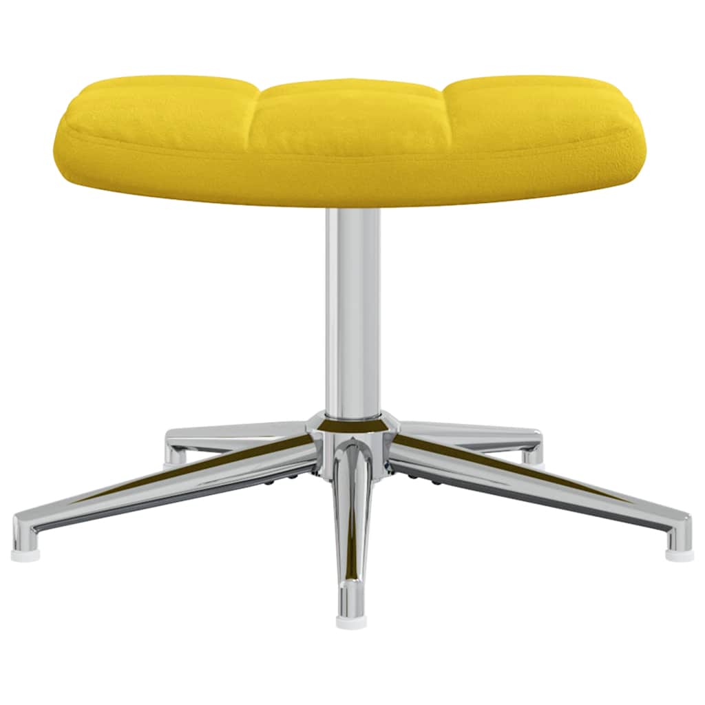 Relaxstoel met voetenbank fluweel mosterdgeel is nu te koop bij PeponiXL, paradijselijk wonen!