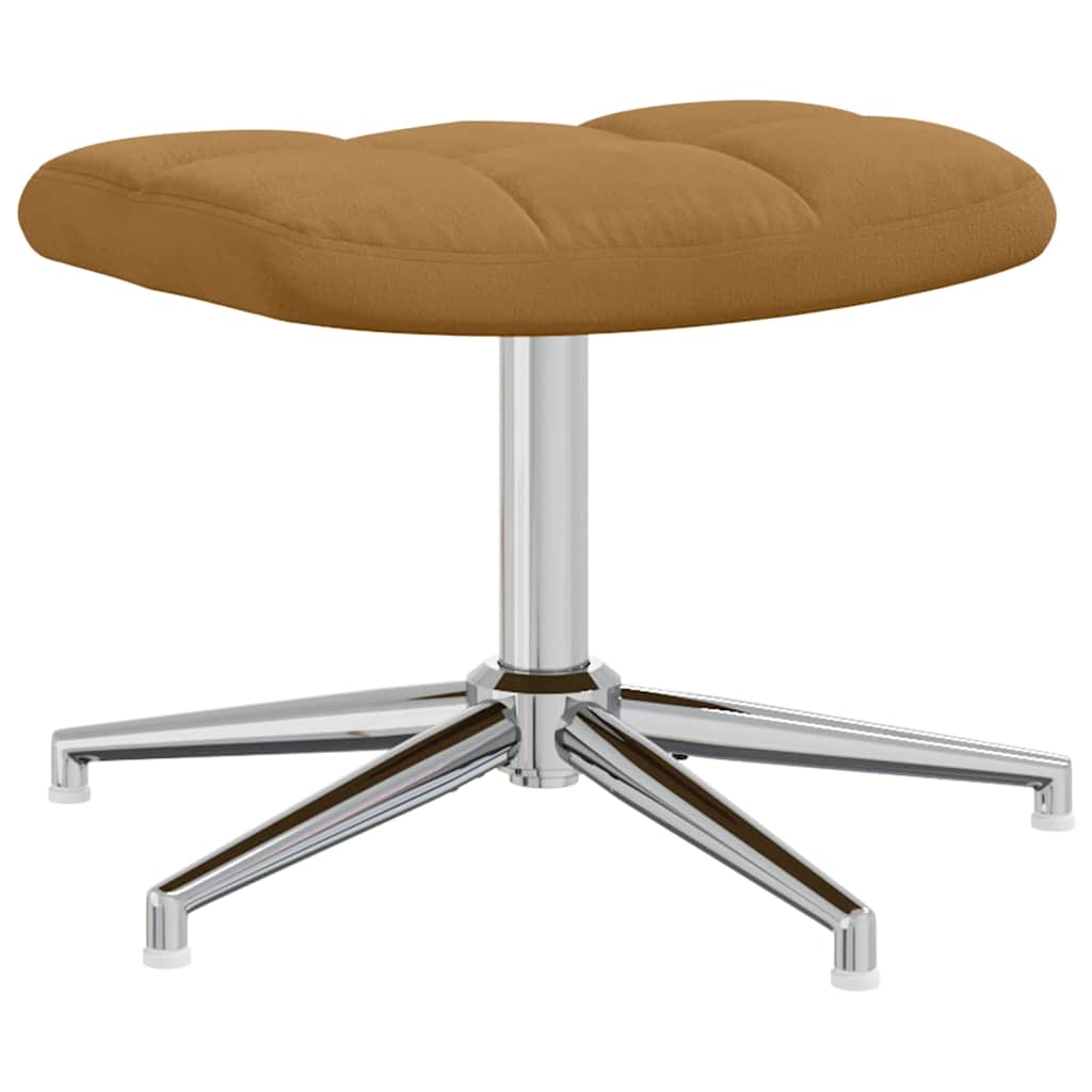 Relaxstoel met voetenbank fluweel bruin is nu te koop bij PeponiXL, paradijselijk wonen!