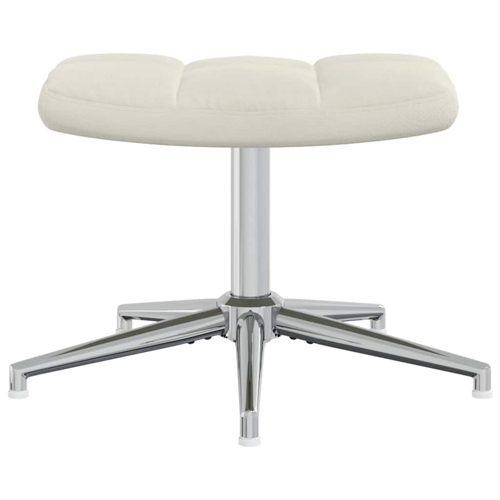 Relaxstoel met voetenbank fluweel crèmewit is nu te koop bij PeponiXL, paradijselijk wonen!