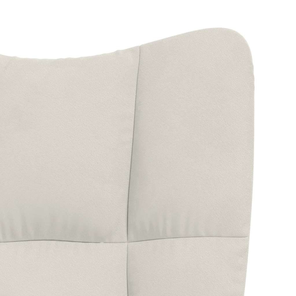 Relaxstoel met voetenbank fluweel crèmewit is nu te koop bij PeponiXL, paradijselijk wonen!