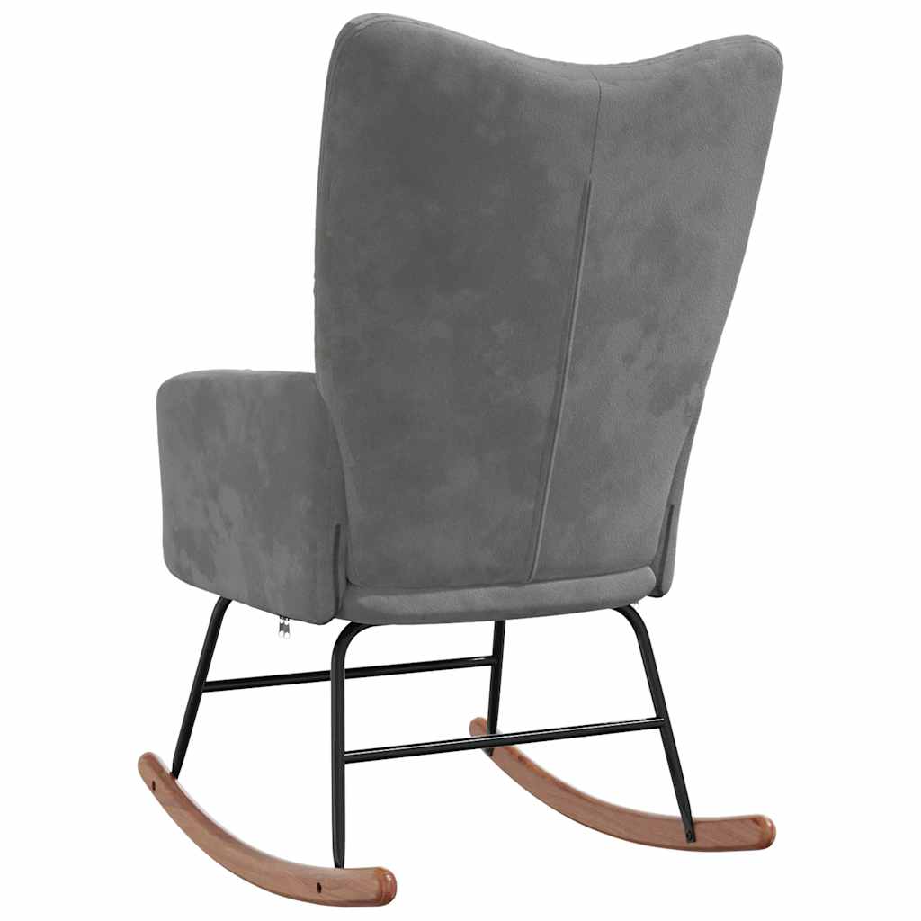 Schommelstoel fluweel donkergrijs is nu te koop bij PeponiXL, paradijselijk wonen!