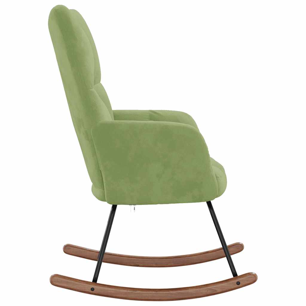 Schommelstoel fluweel lichtgroen is nu te koop bij PeponiXL, paradijselijk wonen!
