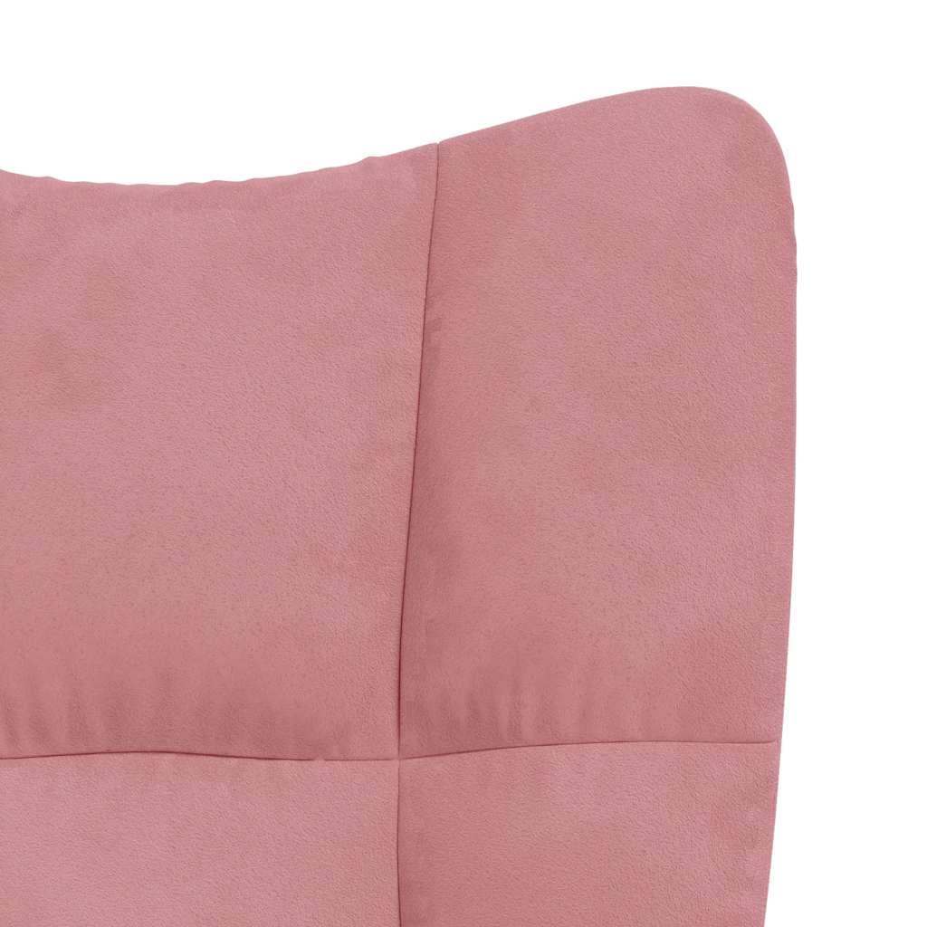 Schommelstoel fluweel roze is nu te koop bij PeponiXL, paradijselijk wonen!