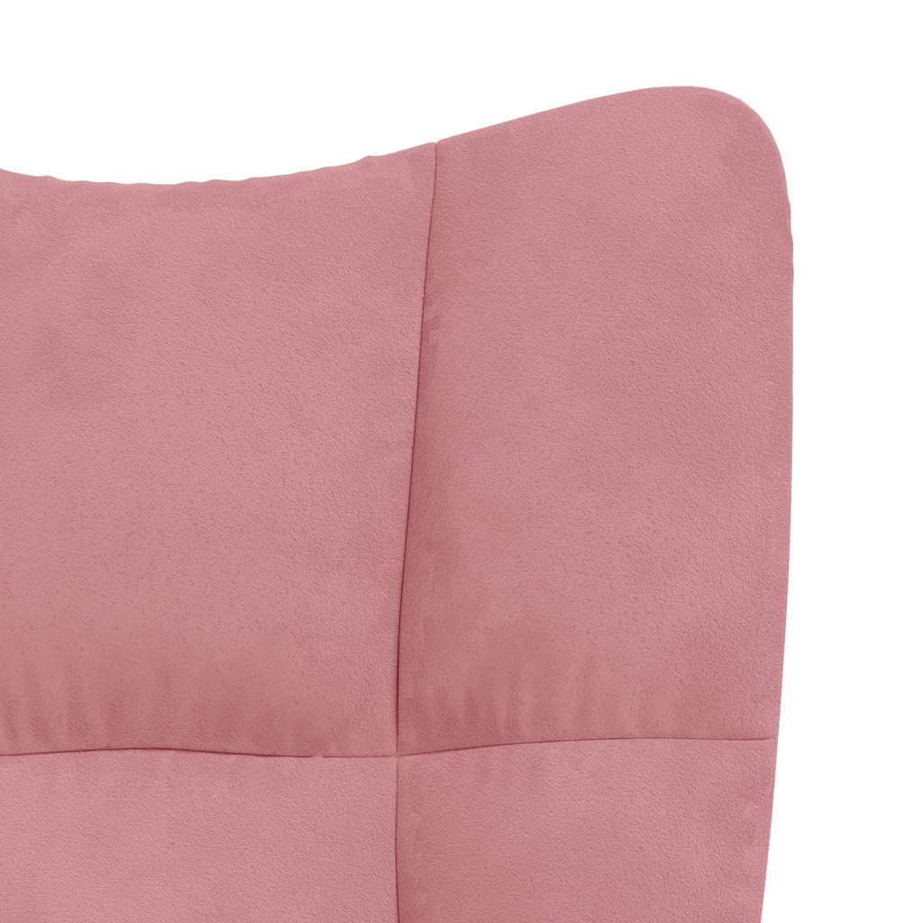 Schommelstoel fluweel roze is nu te koop bij PeponiXL, paradijselijk wonen!