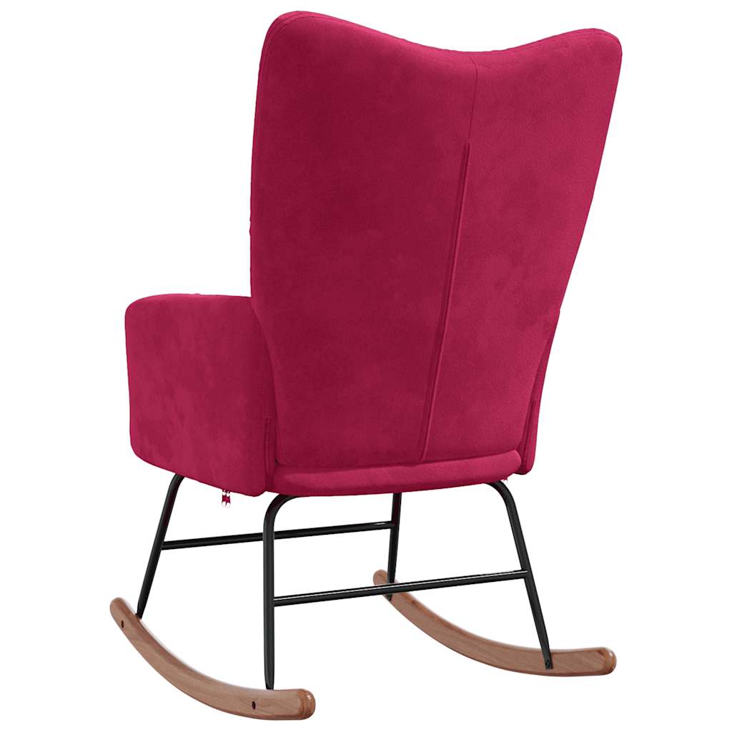 Schommelstoel fluweel wijnrood is nu te koop bij PeponiXL, paradijselijk wonen!