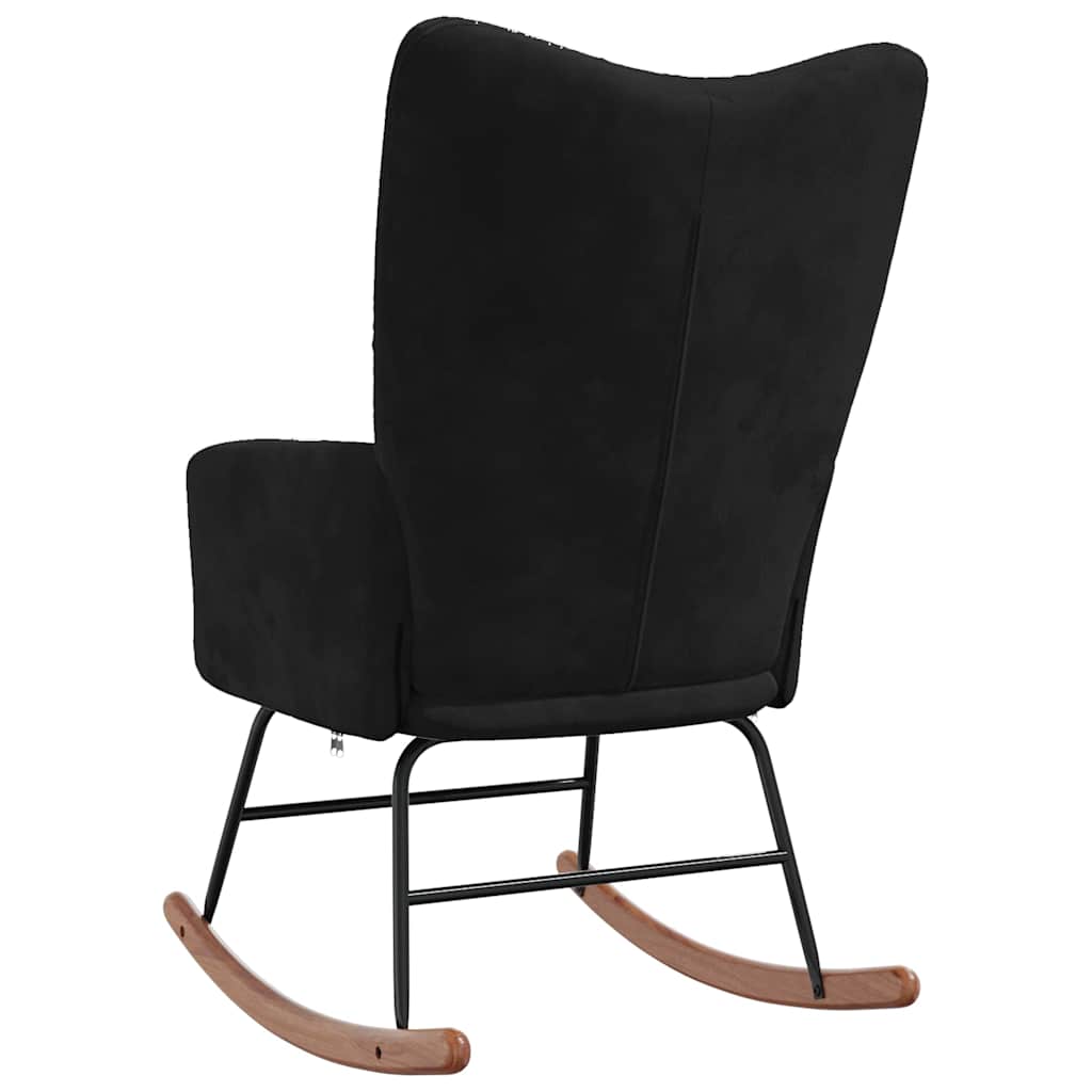 Schommelstoel fluweel zwart is nu te koop bij PeponiXL, paradijselijk wonen!