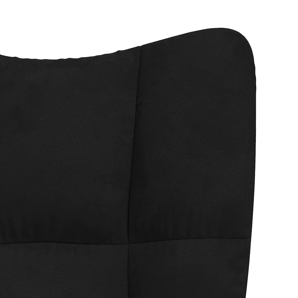 Schommelstoel fluweel zwart is nu te koop bij PeponiXL, paradijselijk wonen!