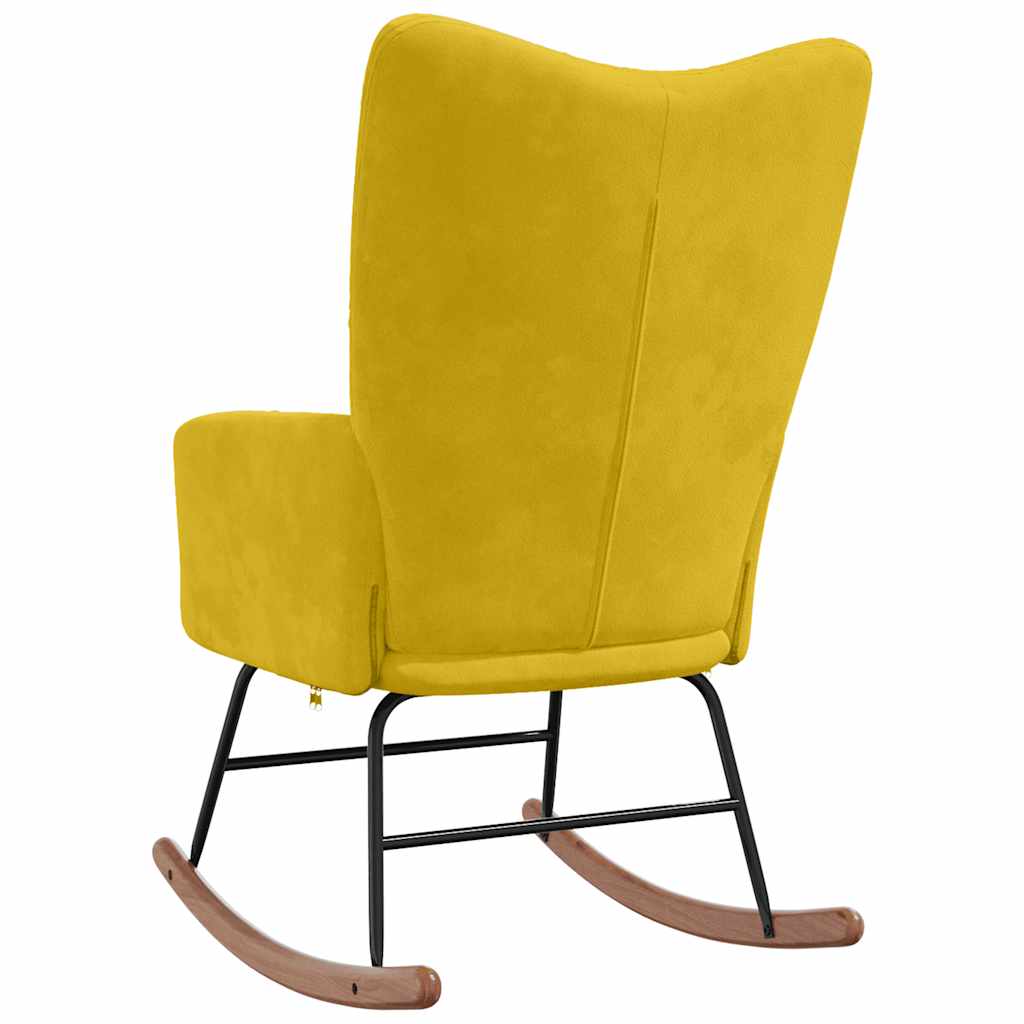 Schommelstoel fluweel mosterdgeel is nu te koop bij PeponiXL, paradijselijk wonen!