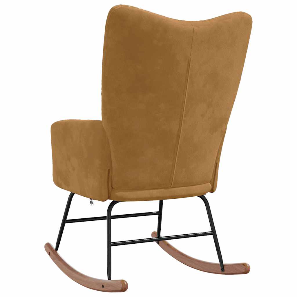 Schommelstoel fluweel bruin is nu te koop bij PeponiXL, paradijselijk wonen!