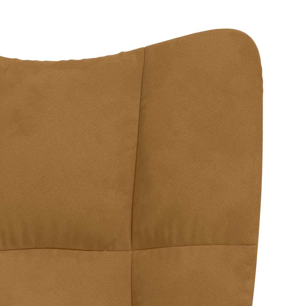 Schommelstoel fluweel bruin is nu te koop bij PeponiXL, paradijselijk wonen!