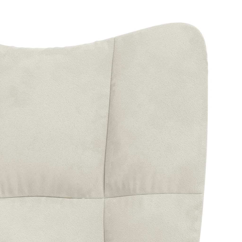 Schommelstoel fluweel crèmewit is nu te koop bij PeponiXL, paradijselijk wonen!