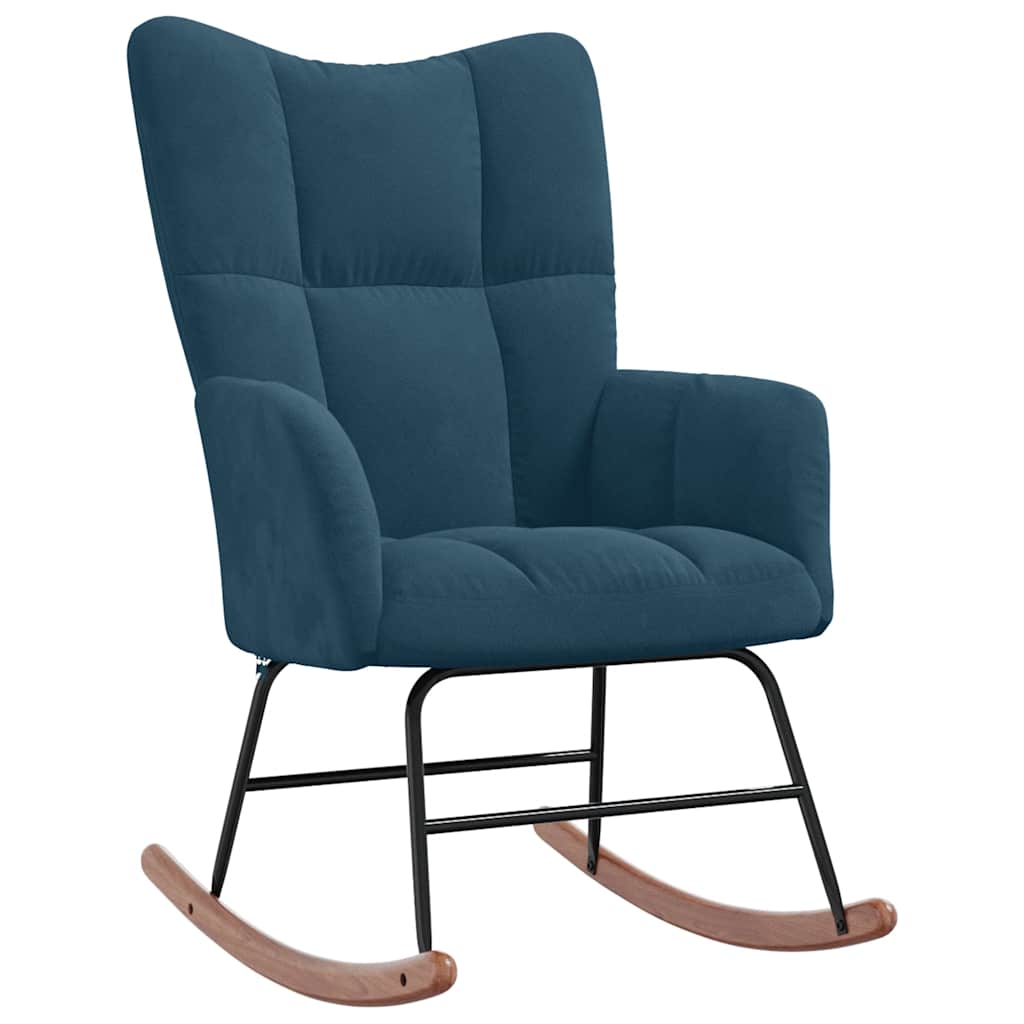 Schommelstoel fluweel blauw is nu te koop bij PeponiXL, paradijselijk wonen!