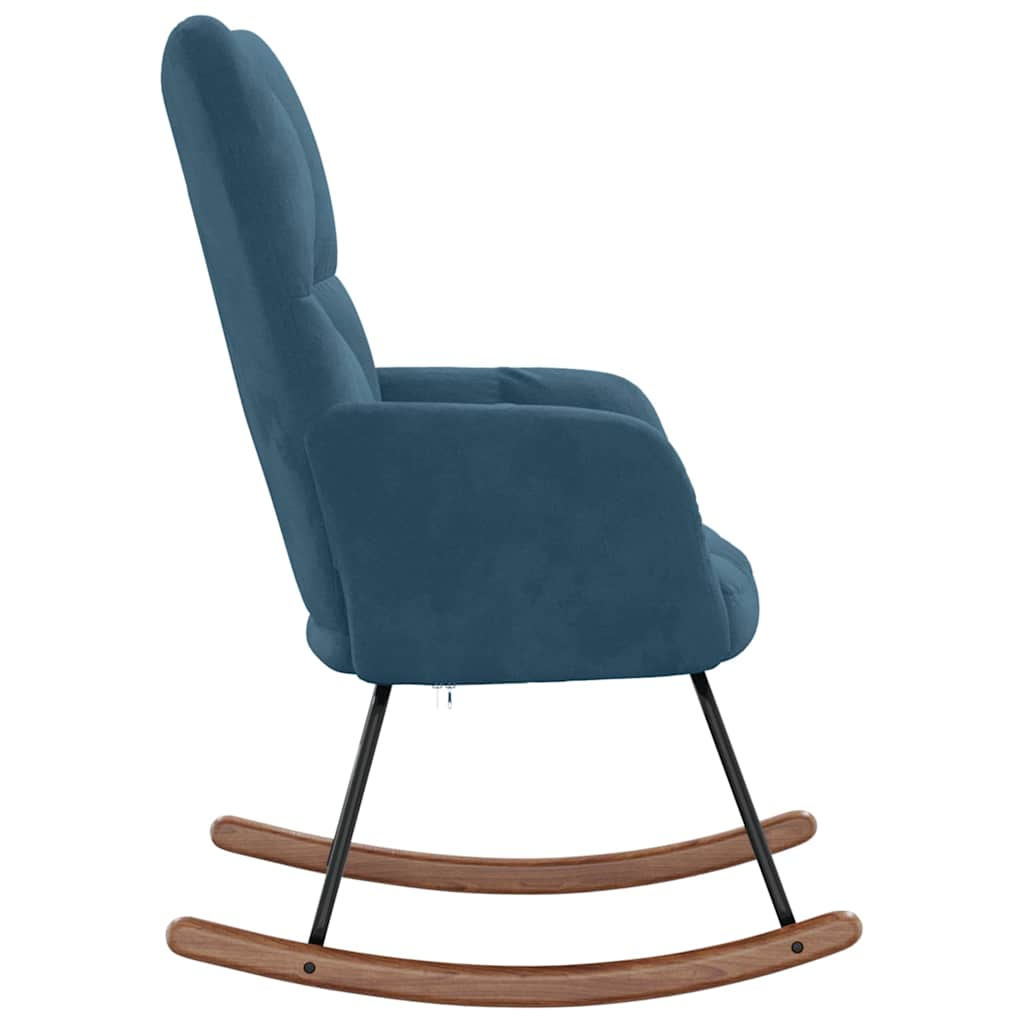 Schommelstoel fluweel blauw is nu te koop bij PeponiXL, paradijselijk wonen!