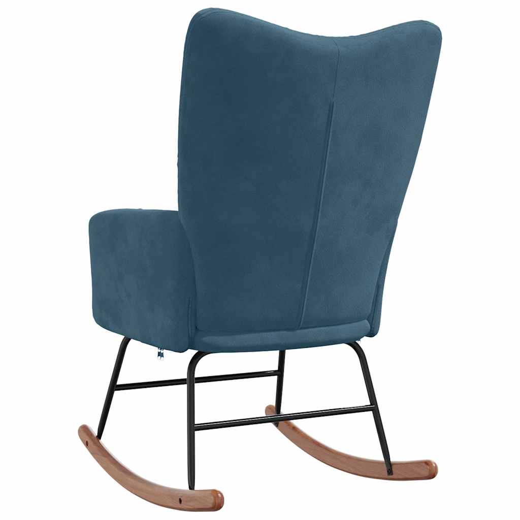 Schommelstoel fluweel blauw is nu te koop bij PeponiXL, paradijselijk wonen!