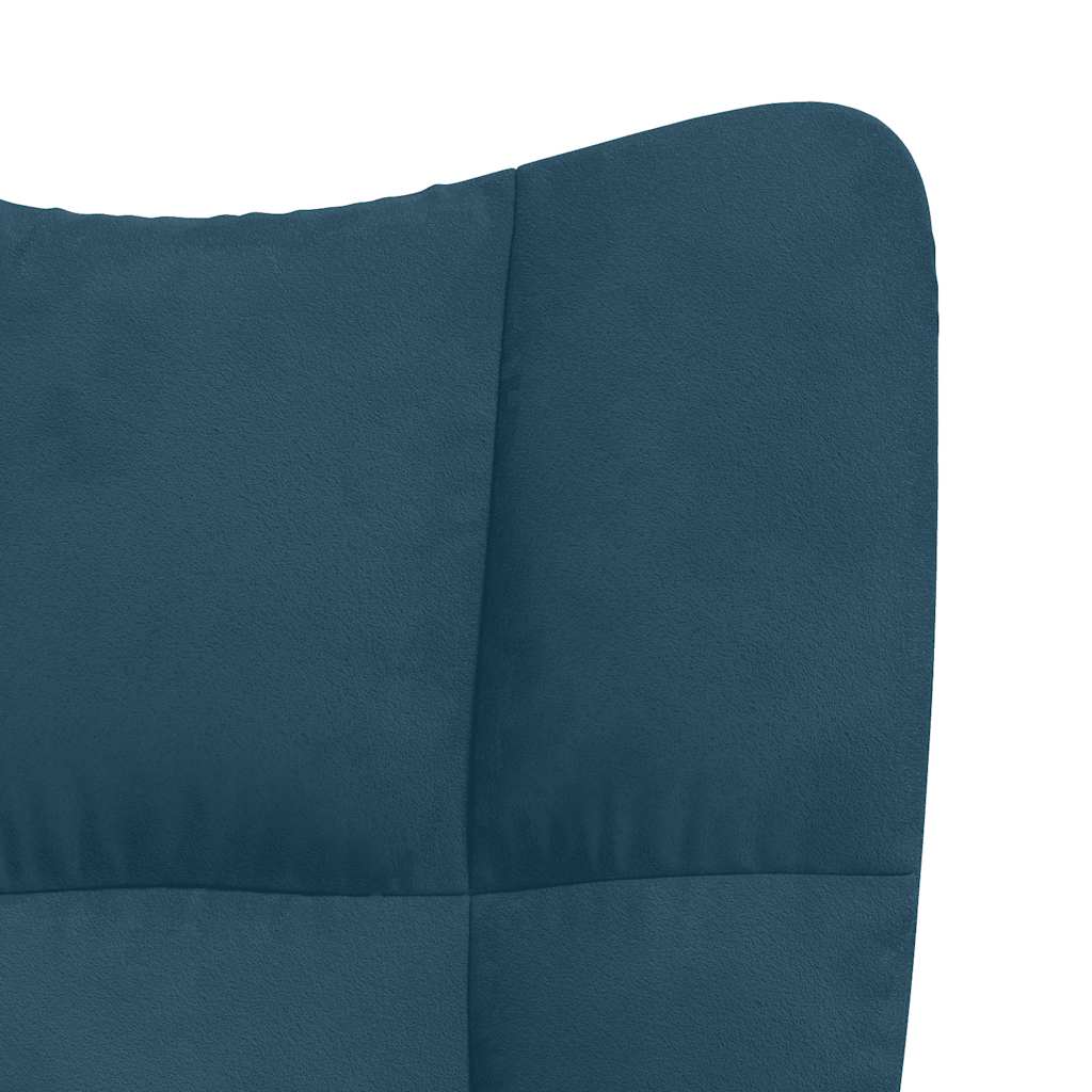 Schommelstoel fluweel blauw is nu te koop bij PeponiXL, paradijselijk wonen!