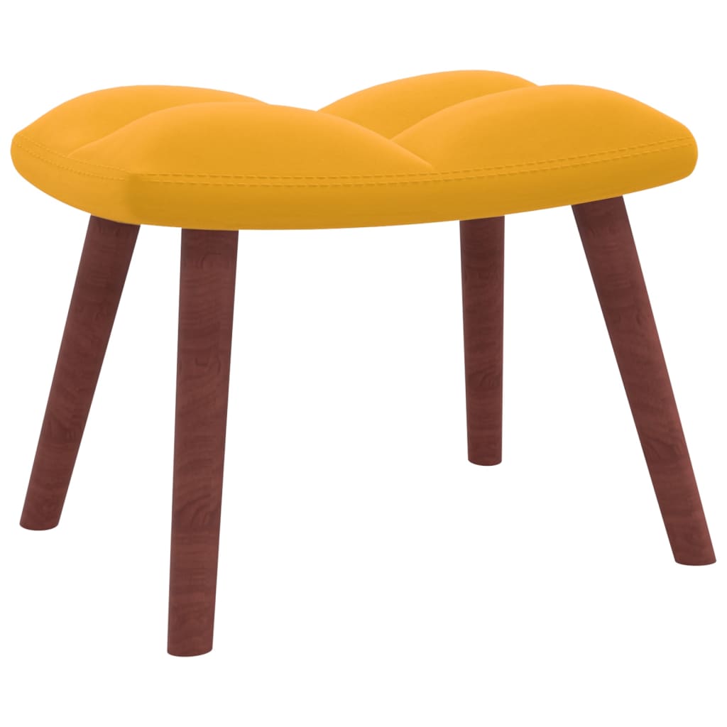 Schommelstoel met voetenbank fluweel mosterdgeel is nu te koop bij PeponiXL, paradijselijk wonen!