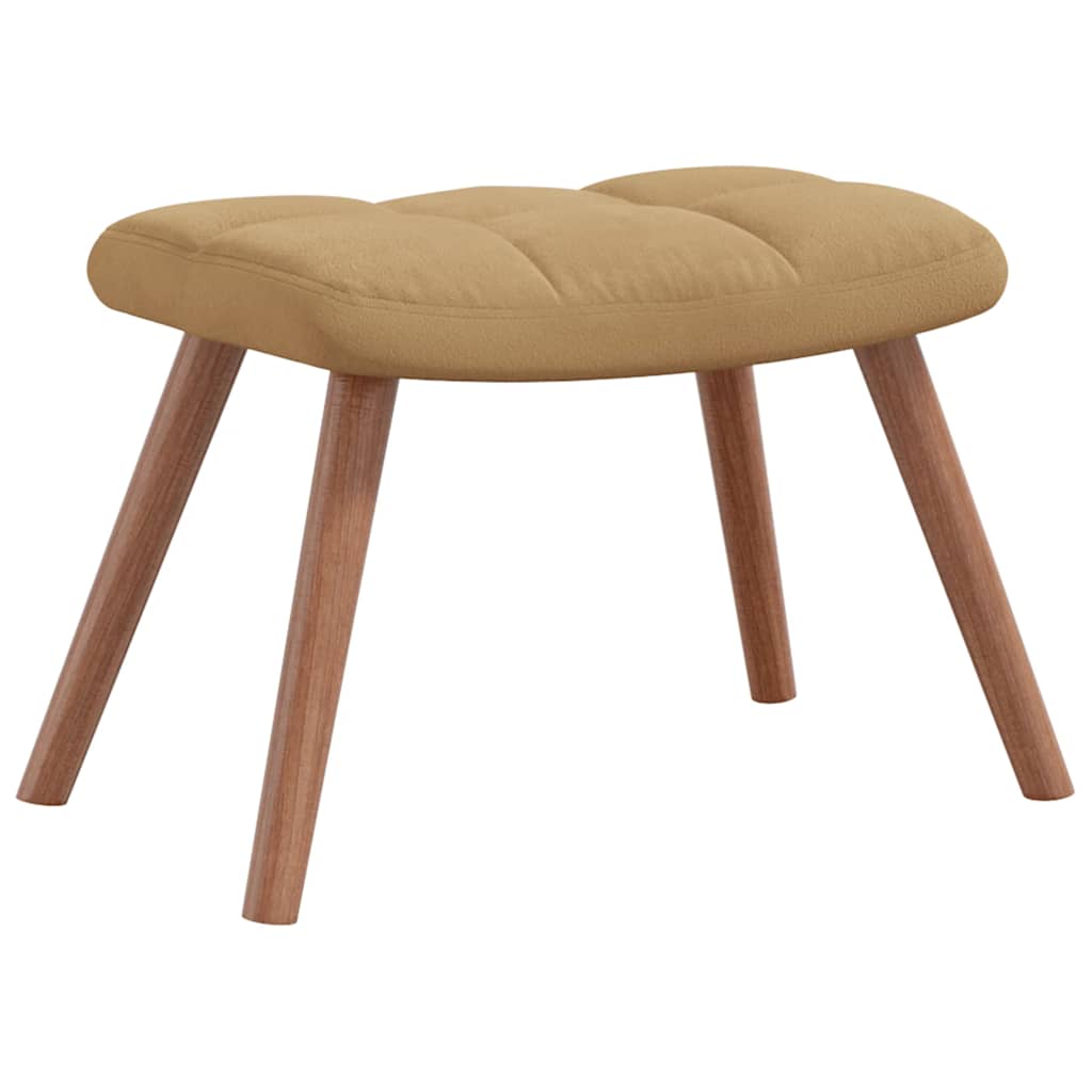 Schommelstoel met kruk bruin fluweel is nu te koop bij PeponiXL, paradijselijk wonen!