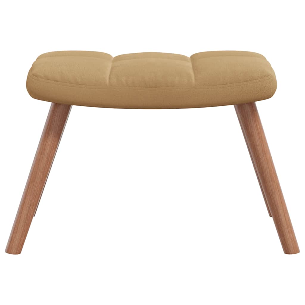 Schommelstoel met kruk bruin fluweel is nu te koop bij PeponiXL, paradijselijk wonen!