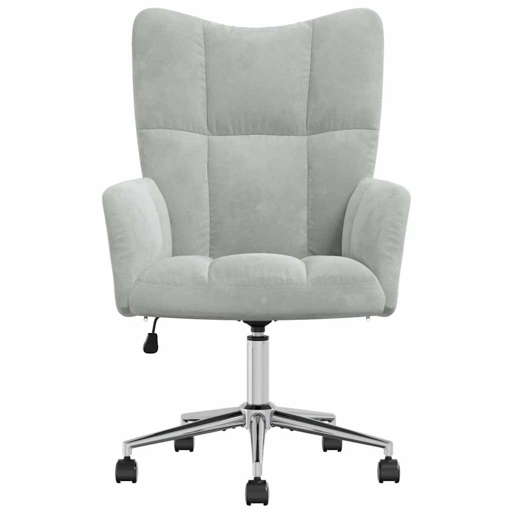 Relaxstoel fluweel lichtgrijs is nu te koop bij PeponiXL, paradijselijk wonen!