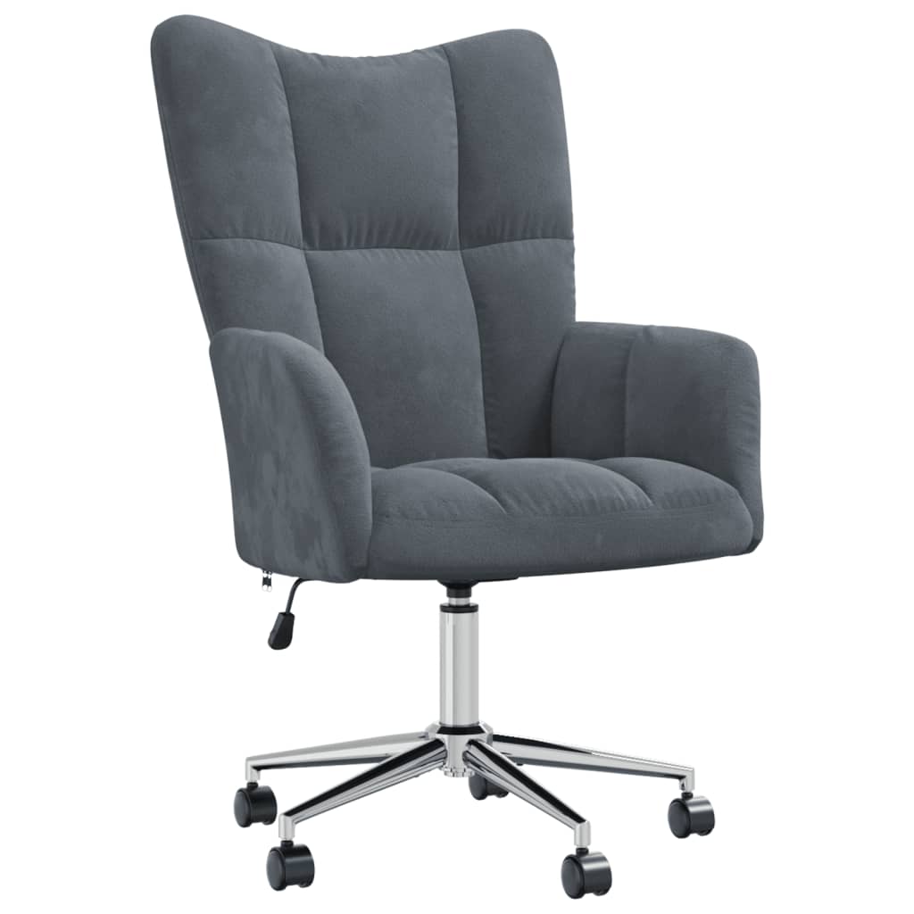 Relaxstoel fluweel donkergrijs is nu te koop bij PeponiXL, paradijselijk wonen!