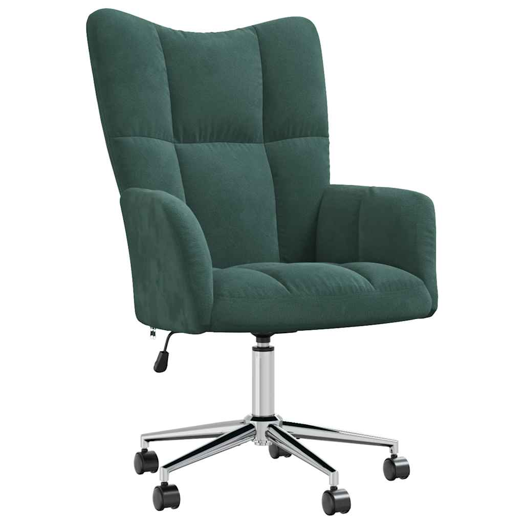 Relaxstoel fluweel donkergoen is nu te koop bij PeponiXL, paradijselijk wonen!