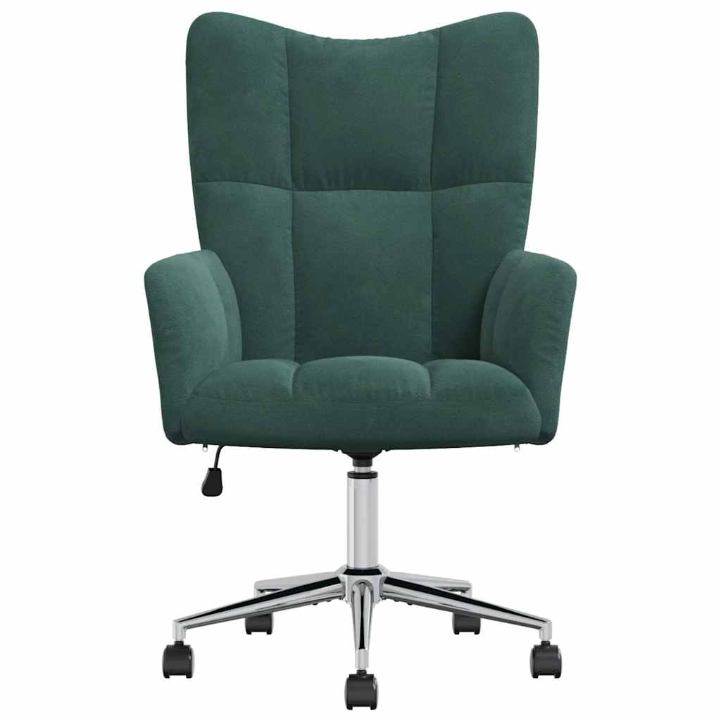 Relaxstoel fluweel donkergoen is nu te koop bij PeponiXL, paradijselijk wonen!