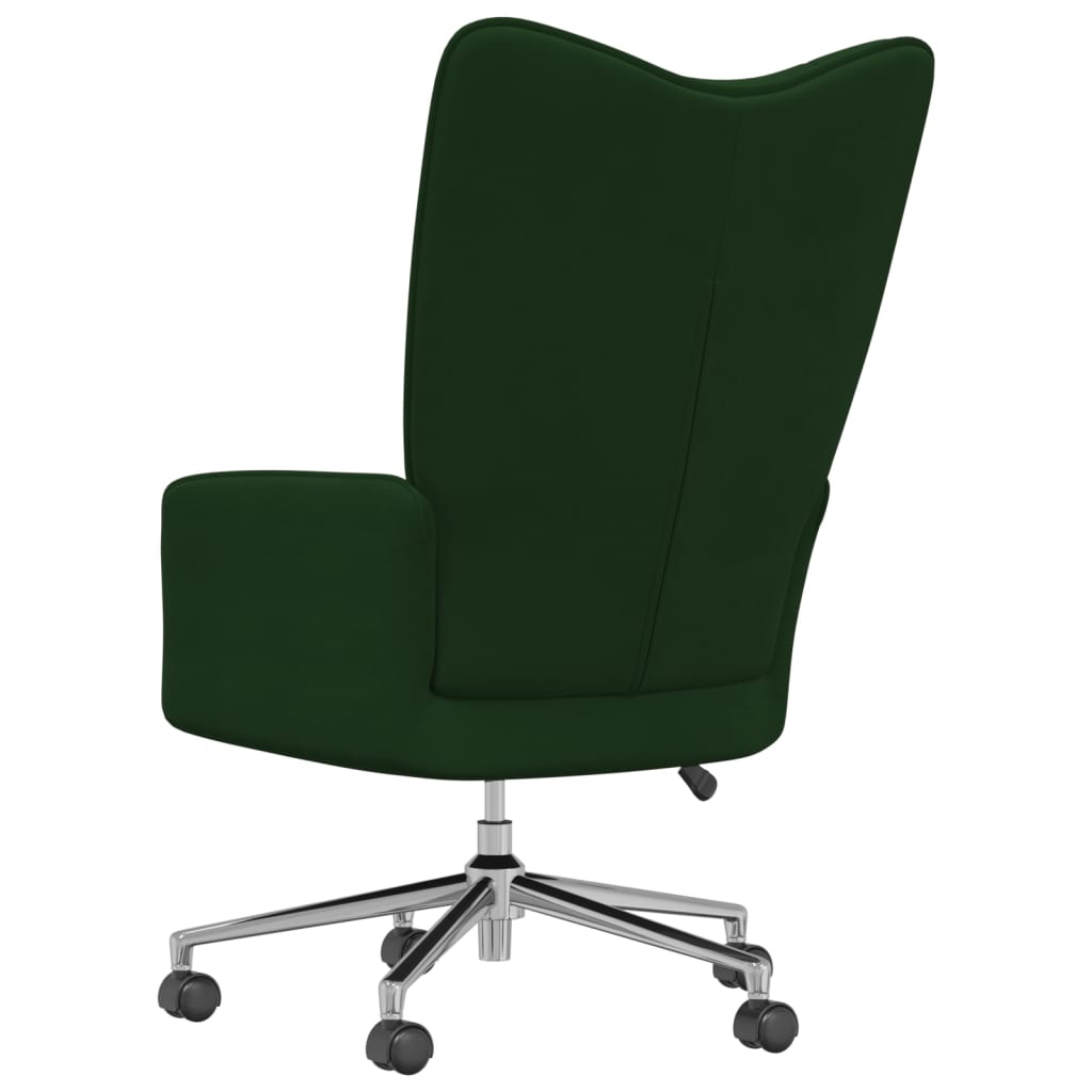 Relaxstoel fluweel donkergoen is nu te koop bij PeponiXL, paradijselijk wonen!