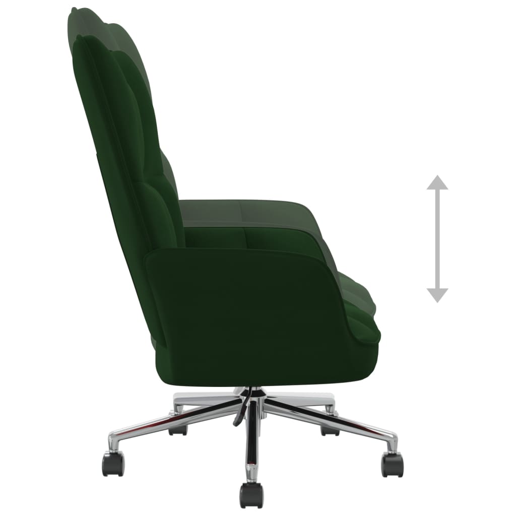 Relaxstoel fluweel donkergoen is nu te koop bij PeponiXL, paradijselijk wonen!