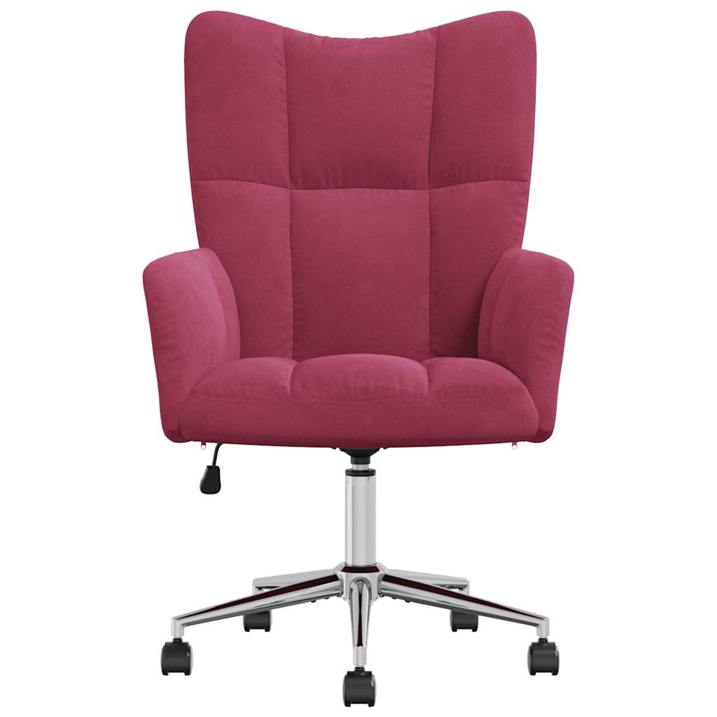 Relaxstoel fluweel wijnrood is nu te koop bij PeponiXL, paradijselijk wonen!