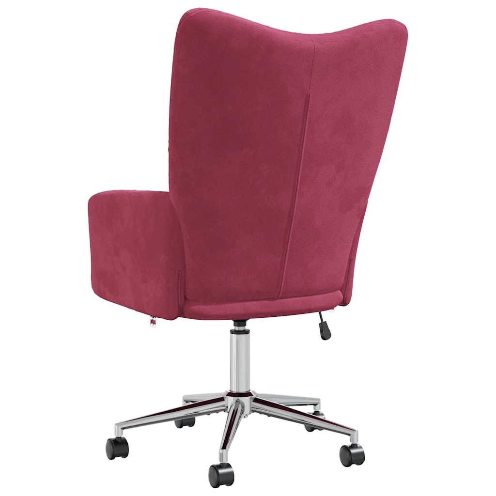 Relaxstoel fluweel wijnrood is nu te koop bij PeponiXL, paradijselijk wonen!