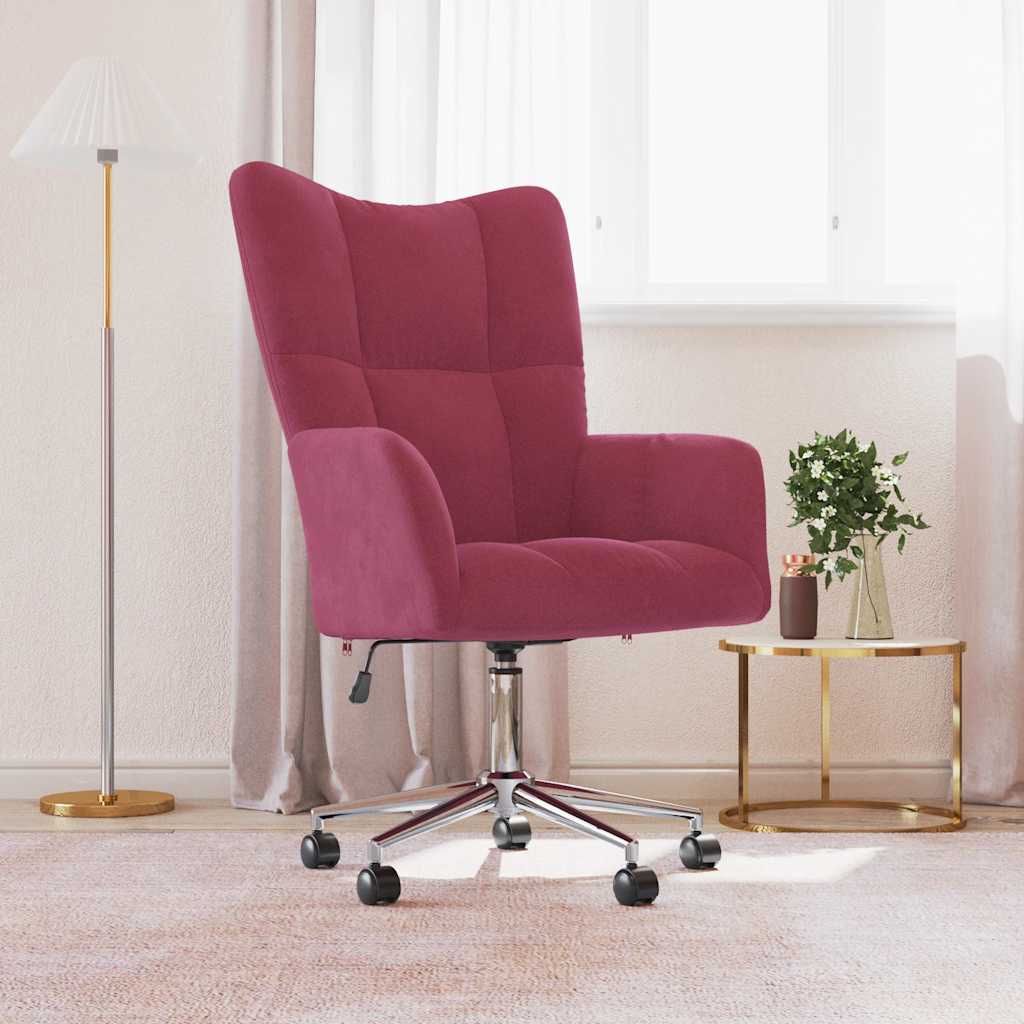 Relaxstoel fluweel wijnrood is nu te koop bij PeponiXL, paradijselijk wonen!