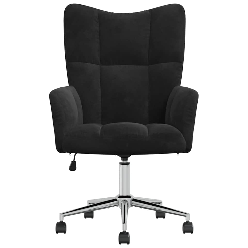 Relaxstoel fluweel zwart is nu te koop bij PeponiXL, paradijselijk wonen!