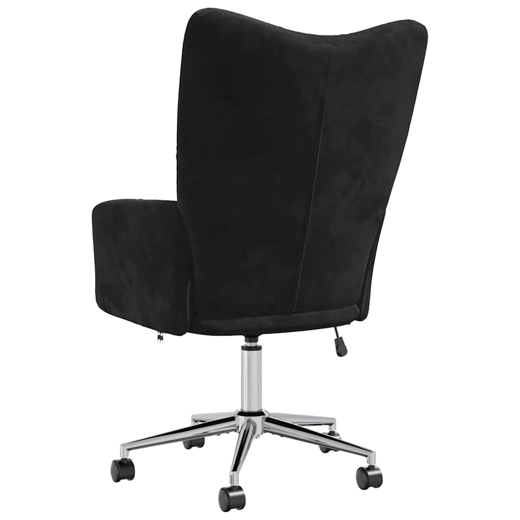 Relaxstoel fluweel zwart is nu te koop bij PeponiXL, paradijselijk wonen!