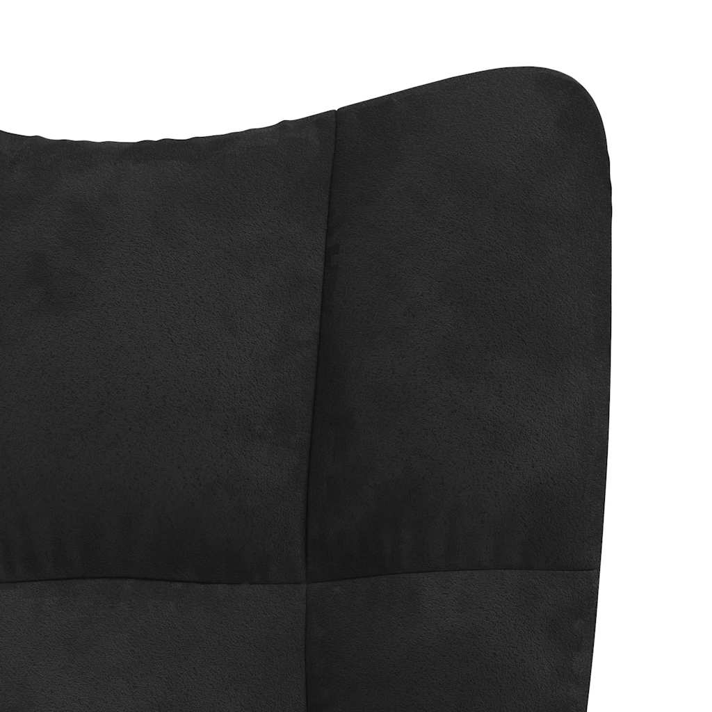 Relaxstoel fluweel zwart is nu te koop bij PeponiXL, paradijselijk wonen!