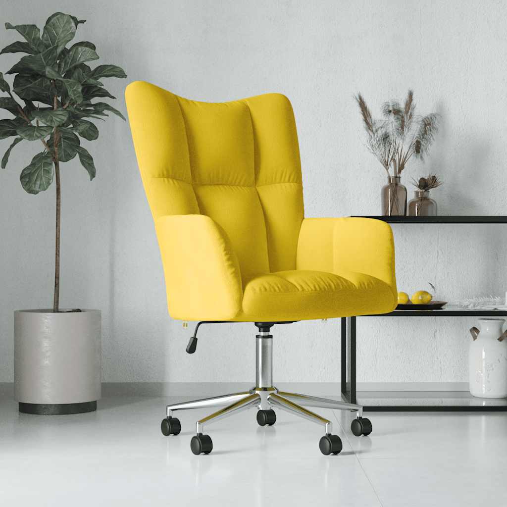 Relaxstoel fluweel mosterdgeel is nu te koop bij PeponiXL, paradijselijk wonen!
