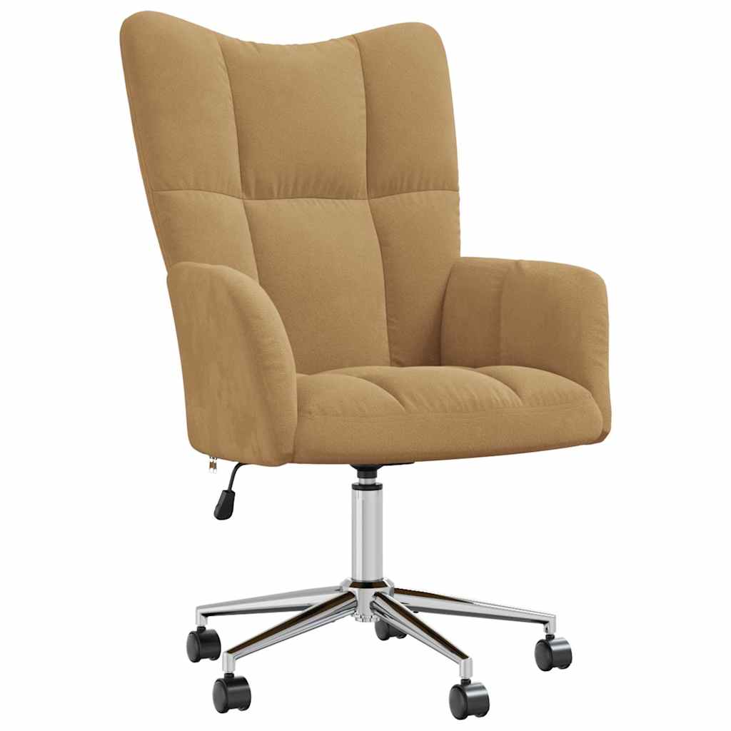 Relaxstoel fluweel bruin is nu te koop bij PeponiXL, paradijselijk wonen!