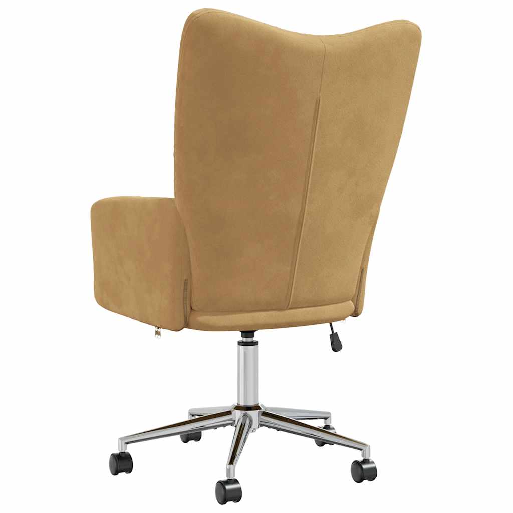 Relaxstoel fluweel bruin is nu te koop bij PeponiXL, paradijselijk wonen!
