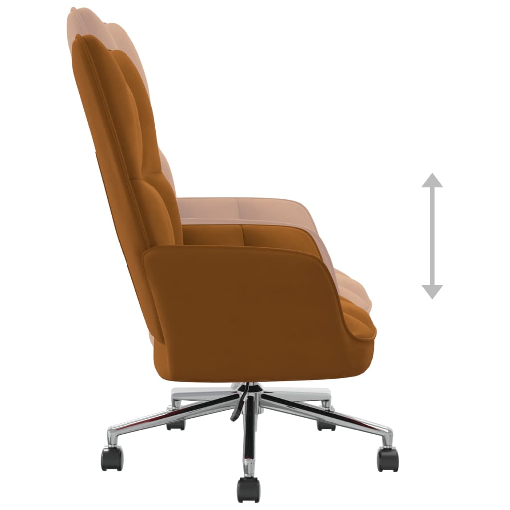 Relaxstoel fluweel bruin is nu te koop bij PeponiXL, paradijselijk wonen!