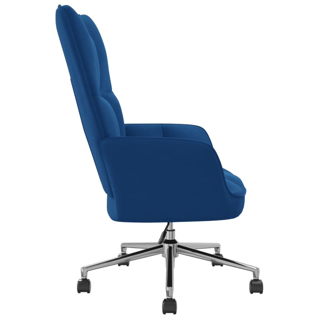 Relaxstoel fluweel blauw is nu te koop bij PeponiXL, paradijselijk wonen!