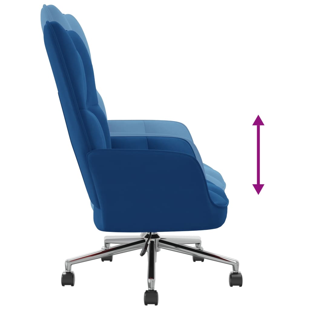 Relaxstoel fluweel blauw is nu te koop bij PeponiXL, paradijselijk wonen!