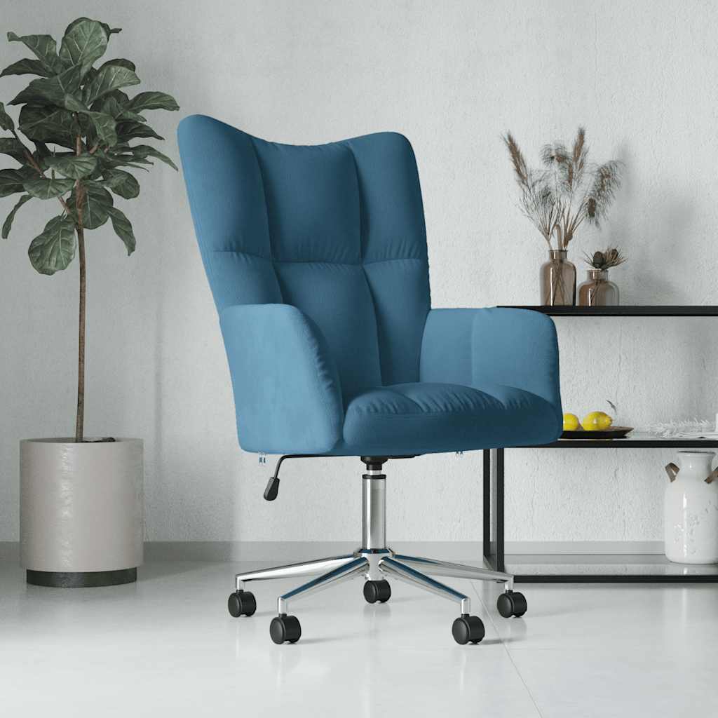 Relaxstoel fluweel blauw is nu te koop bij PeponiXL, paradijselijk wonen!