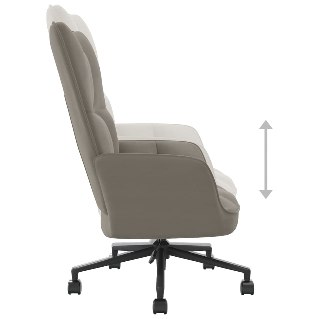 Relaxstoel fluweel lichtgrijs is nu te koop bij PeponiXL, paradijselijk wonen!