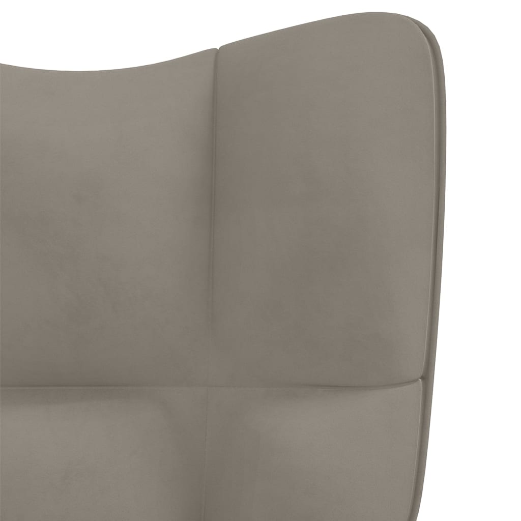Relaxstoel fluweel lichtgrijs is nu te koop bij PeponiXL, paradijselijk wonen!
