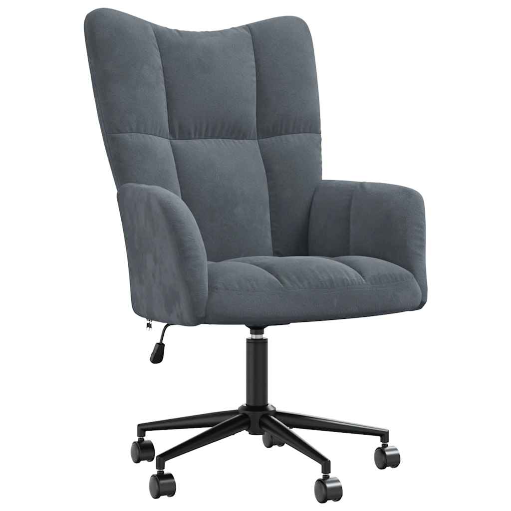 Relaxstoel fluweel donkergrijs is nu te koop bij PeponiXL, paradijselijk wonen!