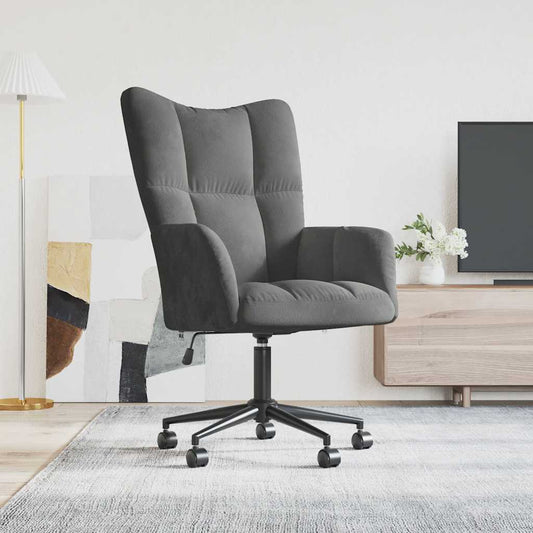 Relaxstoel fluweel donkergrijs is nu te koop bij PeponiXL, paradijselijk wonen!