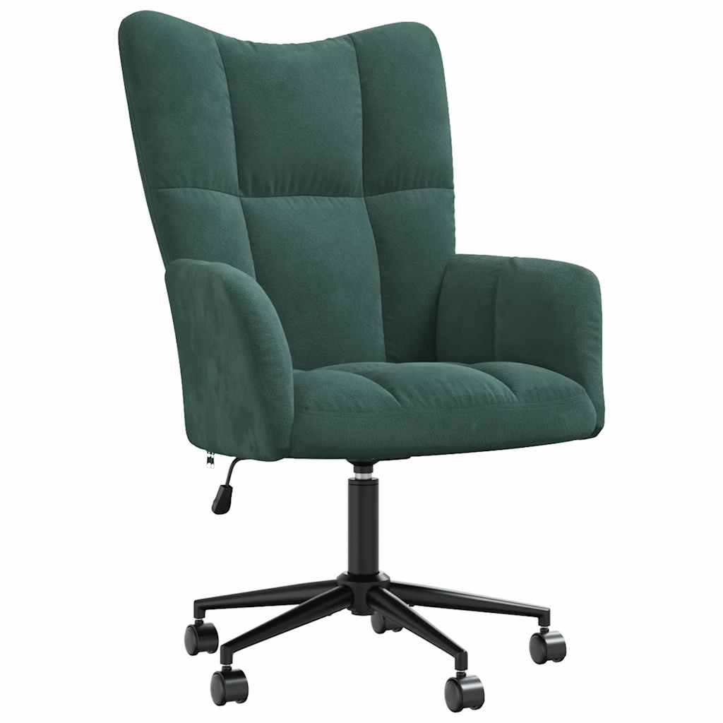 Relaxstoel fluweel donkergoen is nu te koop bij PeponiXL, paradijselijk wonen!