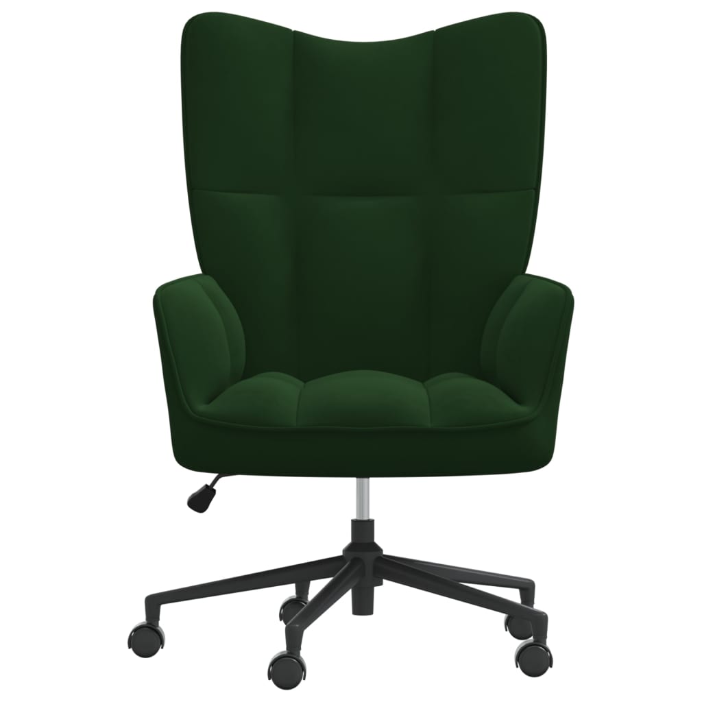 Relaxstoel fluweel donkergoen is nu te koop bij PeponiXL, paradijselijk wonen!