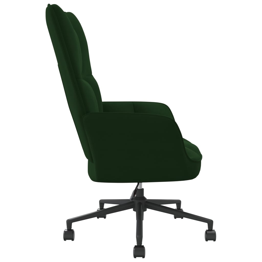 Relaxstoel fluweel donkergoen is nu te koop bij PeponiXL, paradijselijk wonen!