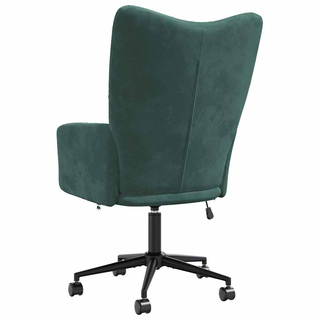 Relaxstoel fluweel donkergoen is nu te koop bij PeponiXL, paradijselijk wonen!