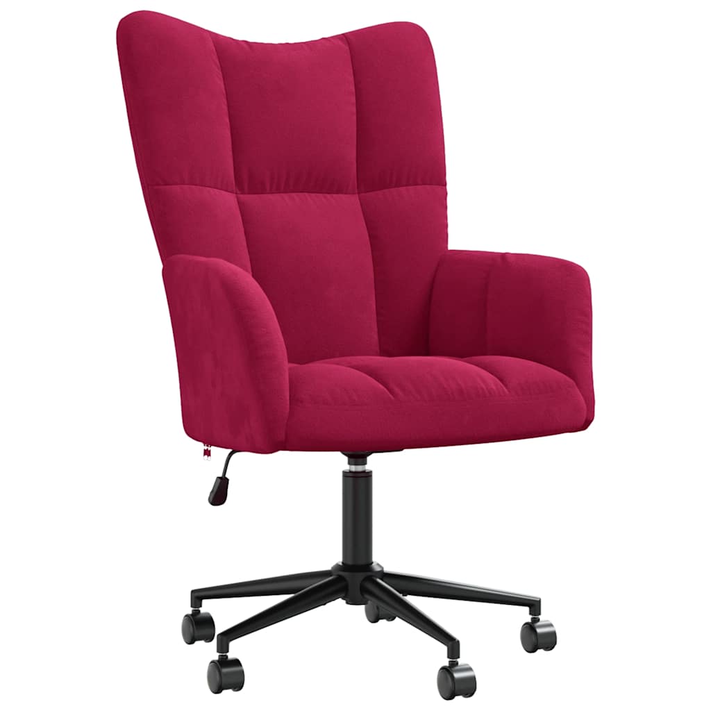 Relaxstoel fluweel wijnrood is nu te koop bij PeponiXL, paradijselijk wonen!